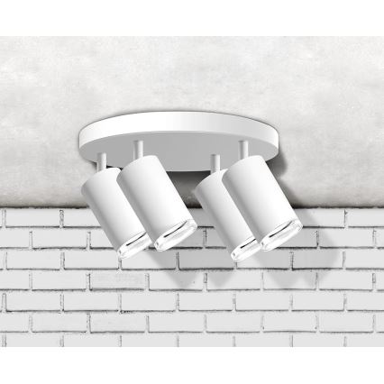 Kopalniški reflektor TURYN 4xGU10/10W/230V IP44 bela