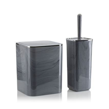 Kopalniški set GRIS 5 kom. siva/sijajni krom