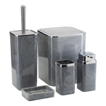 Kopalniški set GRIS 5 kom. siva/sijajni krom
