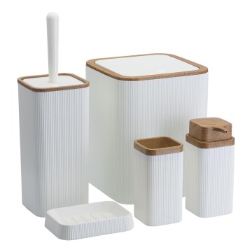 Kopalniški set ZOYA 5 kos bela/rjava