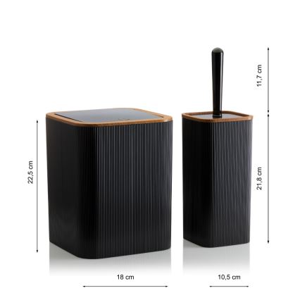 Kopalniški set ZOYA 5 kos črna/rjava