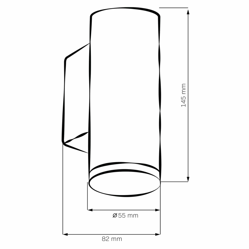 Kopalniški stenski reflektor TURYN 1xGU10/10W/230V IP44 črna