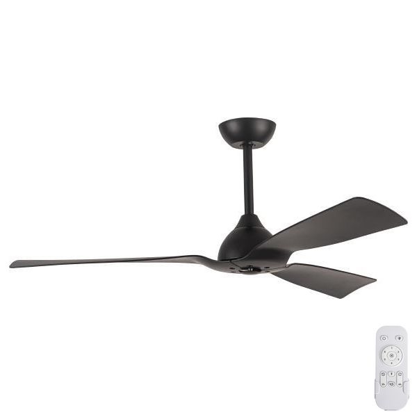 Kopalniški stropni ventilator pr. 132 cm IP44 črna + Daljinski upravljalnik