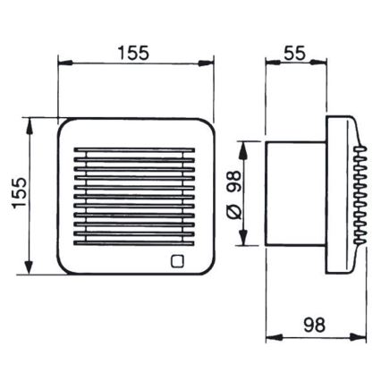 Kopalniški ventilator EDM-100 17W/230V IP44