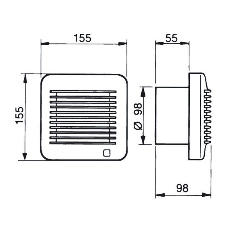 Kopalniški ventilator EDM-100 17W/230V IP44