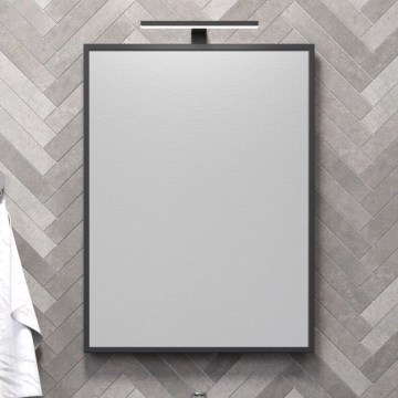 Kopalniško ogledalo BORGSTED 60x80 cm črno