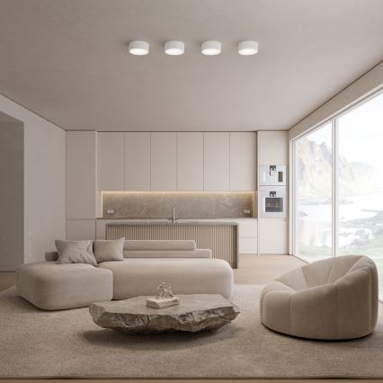 Kopalniško stropno svetilo CLEO s senzorjem 1xE27/24W/230V, premer 20 cm, IP54, belo