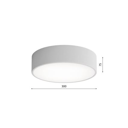 Kopalniško stropno svetilo CLEO s senzorjem, 2xE27/24W/230V, premer 30 cm, sivo, IP54