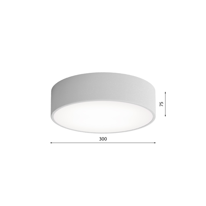 Kopalniško stropno svetilo CLEO s senzorjem, 2xE27/24W/230V, premer 30 cm, sivo, IP54