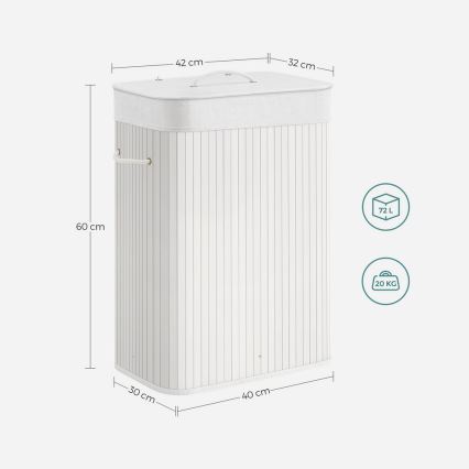 Koš za perilo GUS, bel