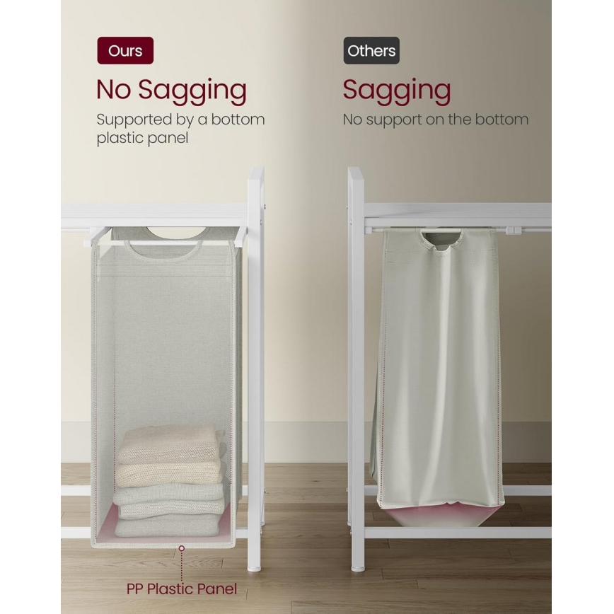 Koš za perilo REX, bel