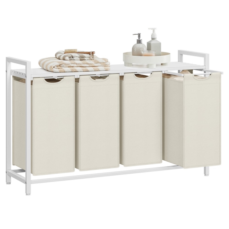 Koš za perilo REX, bel