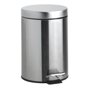 Koš za smeti 20x28 cm, iz nerjavnega jekla/srebrne barve
