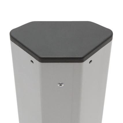 Kotni vtični stolp 4x230V + 2xUSB-A črna/srebrna