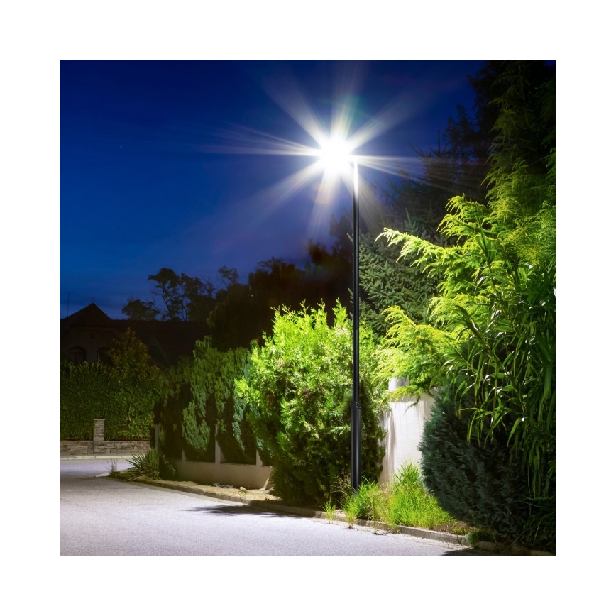 Kovinska palica za steber zunanje razsvetljave BASE, 3 m, črna