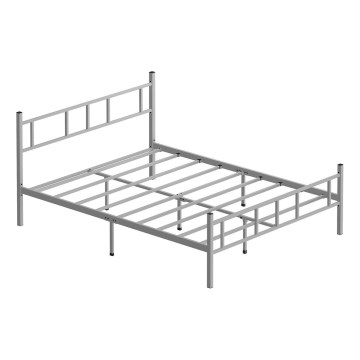 Kovinska postelja za dve osebi PIRON 160x200 cm, bela, nosilnost 200 kg