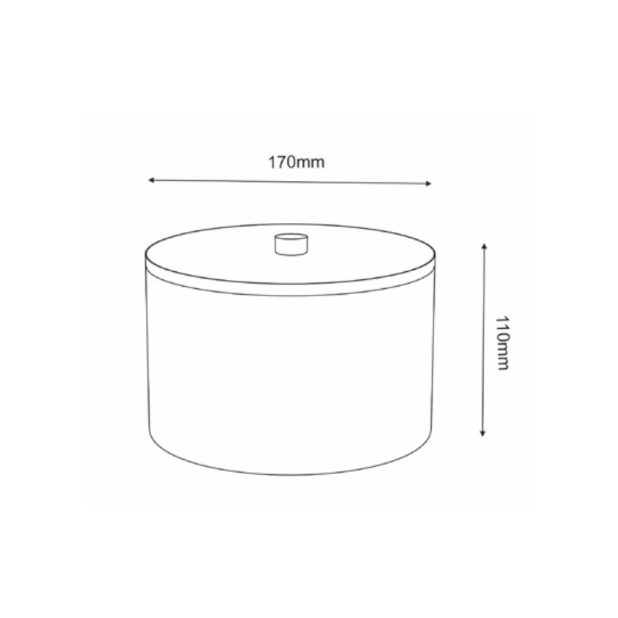 Kovinska škatla za shranjevanje 12x17,5 cm zlata
