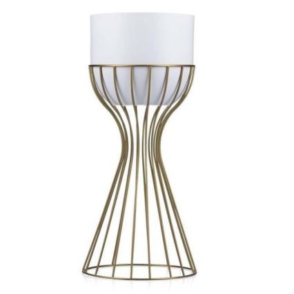Kovinski cvetlični lonec LOFT 46x20 cm zlata/bela