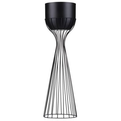 Kovinski cvetlični lonec LOFT 68x20 cm črna