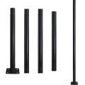 Kovinski drog za steber zunanje razsvetljave BASE, 4 m, premer 60 mm, črn