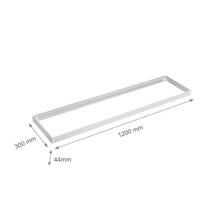 Kovinski okvir za namestitev LED panelov 1200x300 mm white