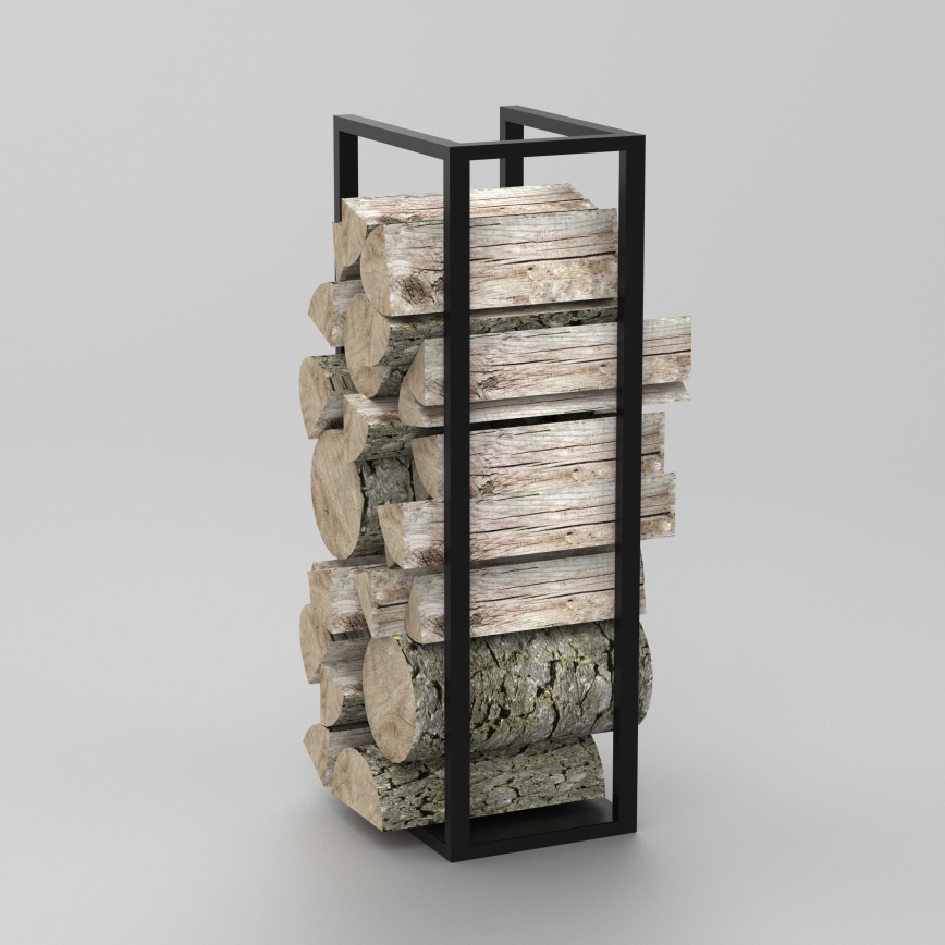 Kovinsko stojalo za les 100x30 cm črno