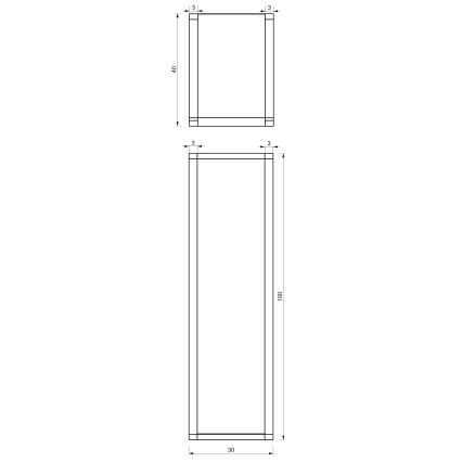 Kovinsko stojalo za les 100x30 cm črno