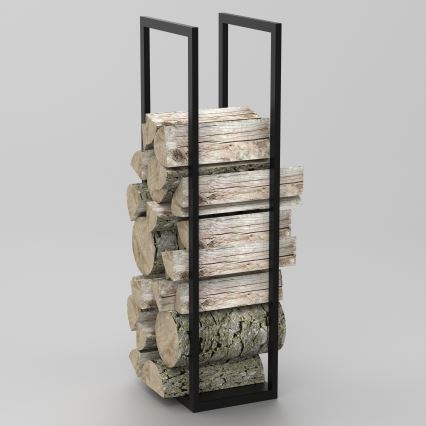 Kovinsko stojalo za les 120x40 cm črno