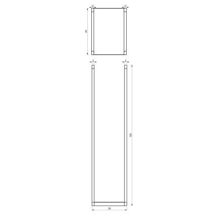 Kovinsko stojalo za les 120x40 cm črno