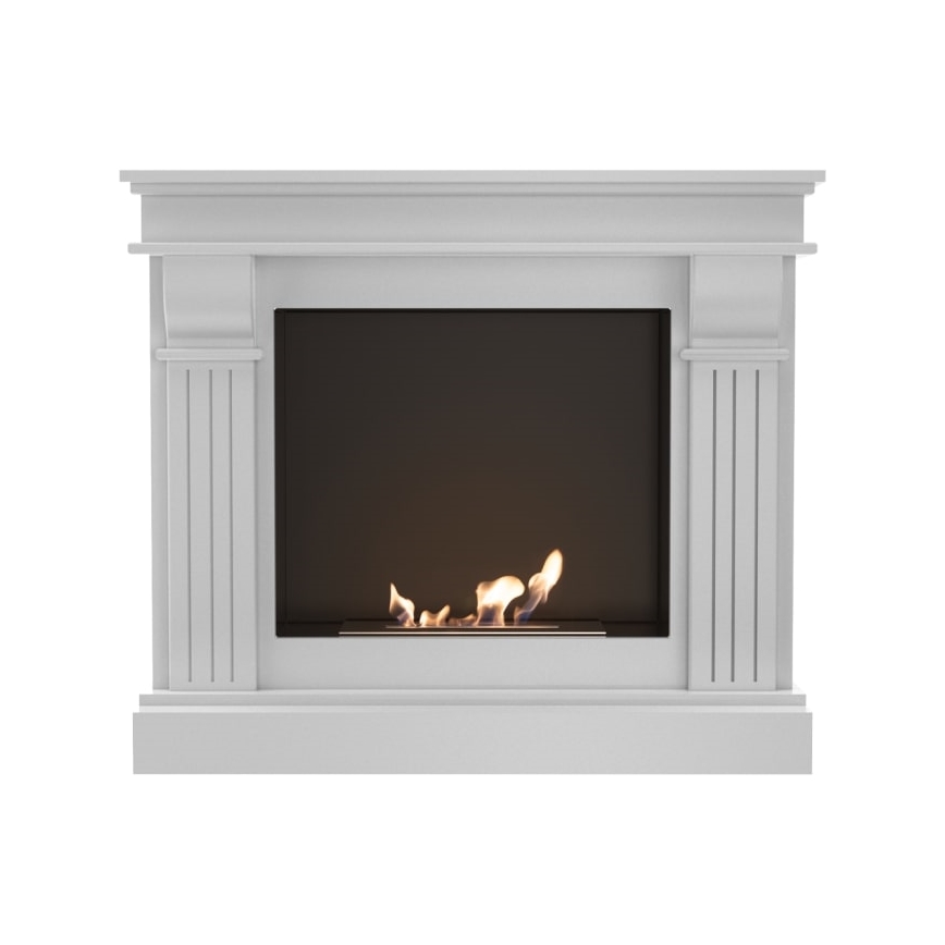 Kratki - BIO kamin 97,9x115 cm 3kW bela