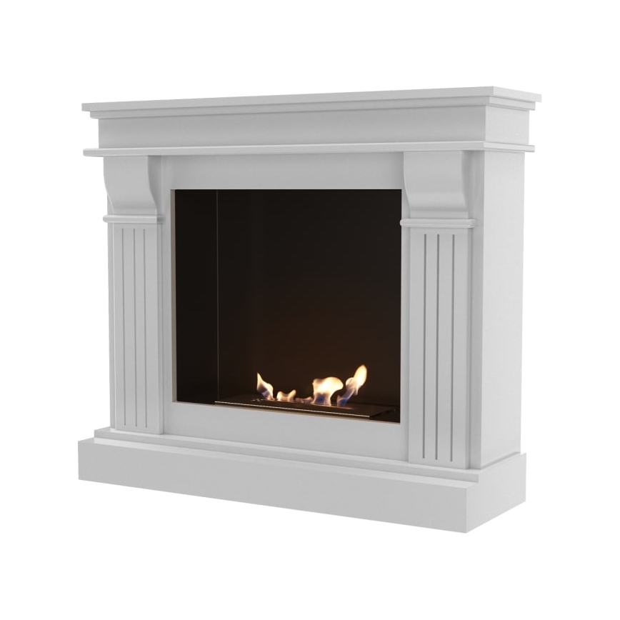 Kratki - BIO kamin 97,9x115 cm 3kW bela