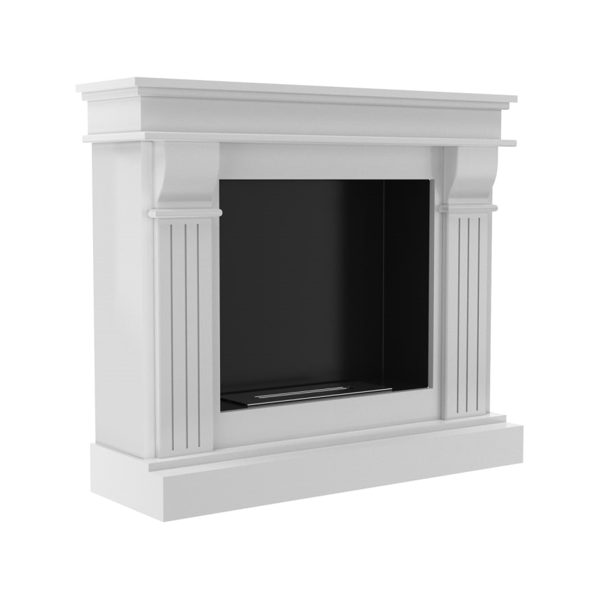 Kratki - BIO kamin 97,9x115 cm 3kW bela