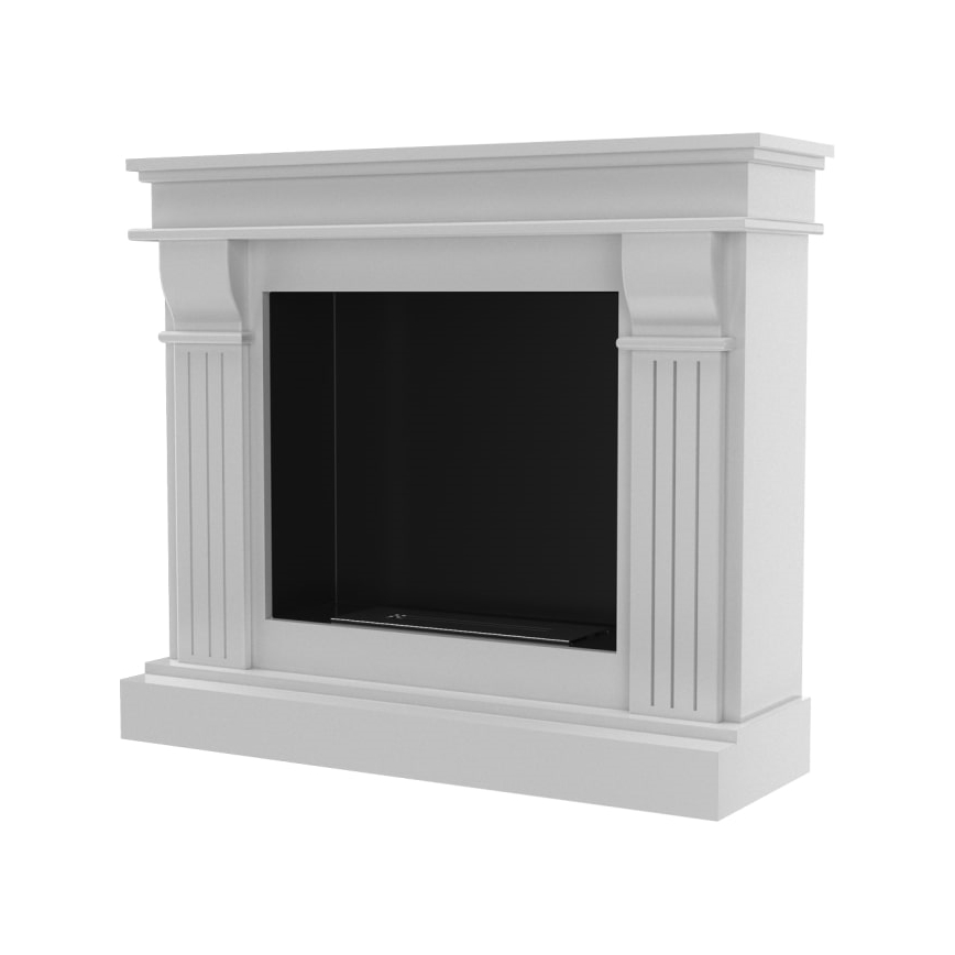 Kratki - BIO kamin 97,9x115 cm 3kW bela