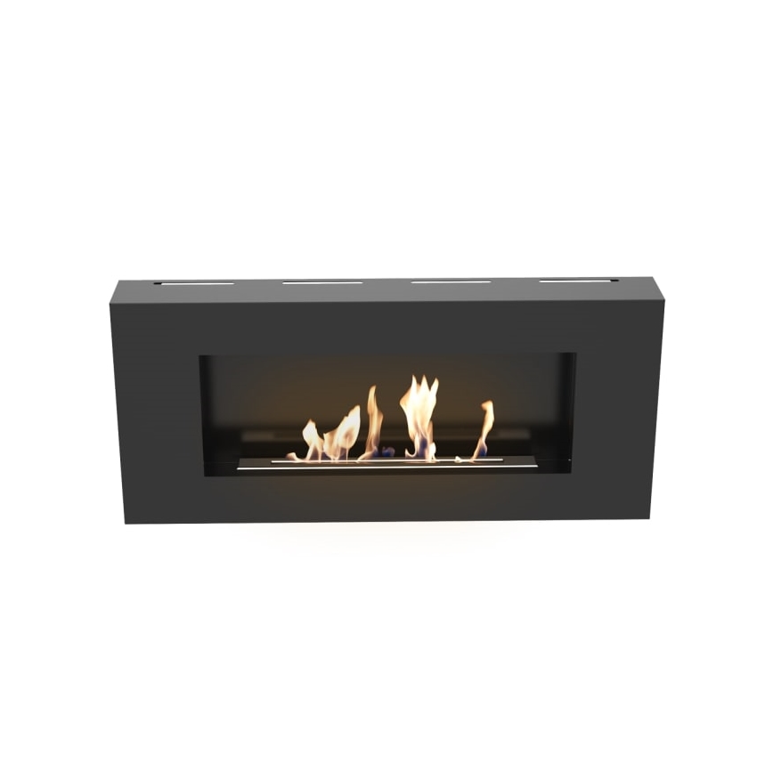 Kratki - Stenski BIO kamin 40x90 cm 1,5kW črna