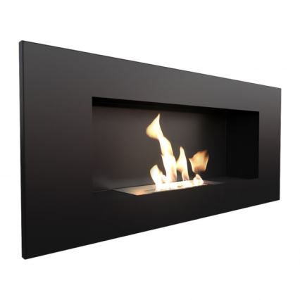 Kratki - Vgradni BIO kamin 40x90 cm 2kW črna