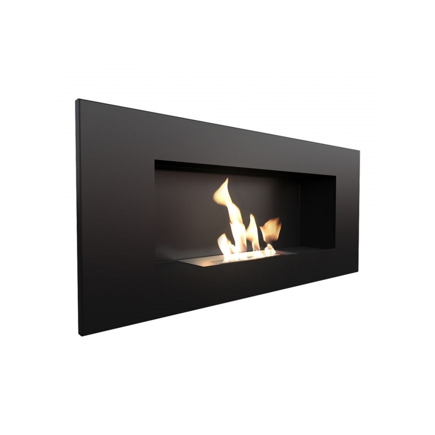 Kratki - Vgradni BIO kamin 40x90 cm 2kW črna