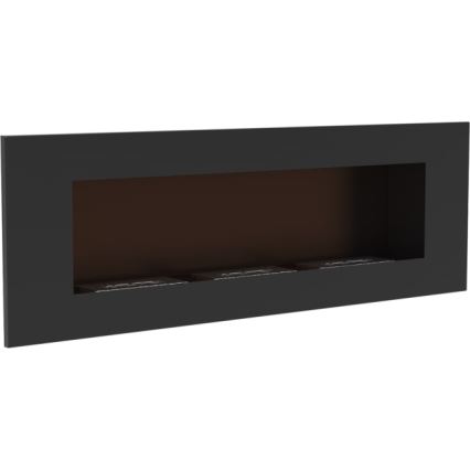 Kratki - Vgradni BIO kamin 40x120 cm 3x1,1kW črna