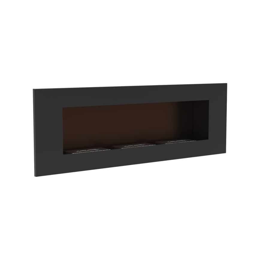 Kratki - Vgradni BIO kamin 40x120 cm 3x1,1kW črna