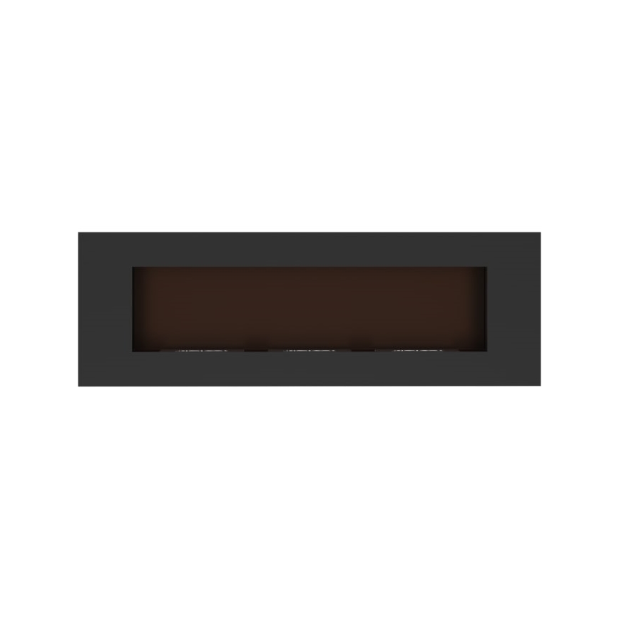 Kratki - Vgradni BIO kamin 40x120 cm 3x1,1kW črna