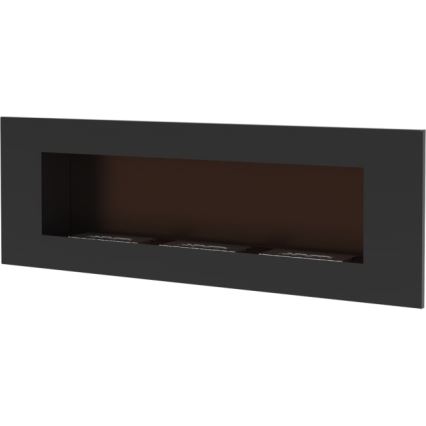 Kratki - Vgradni BIO kamin 40x120 cm 3x1,1kW črna