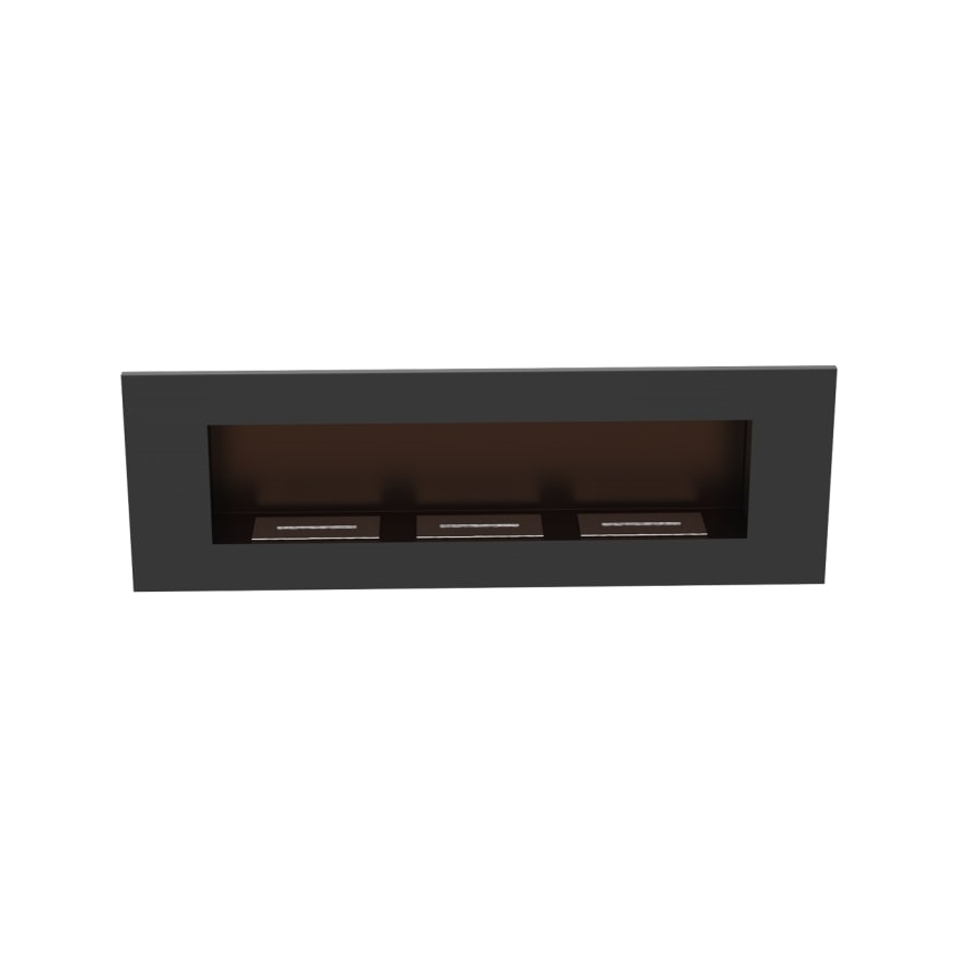 Kratki - Vgradni BIO kamin 40x120 cm 3x1,1kW črna