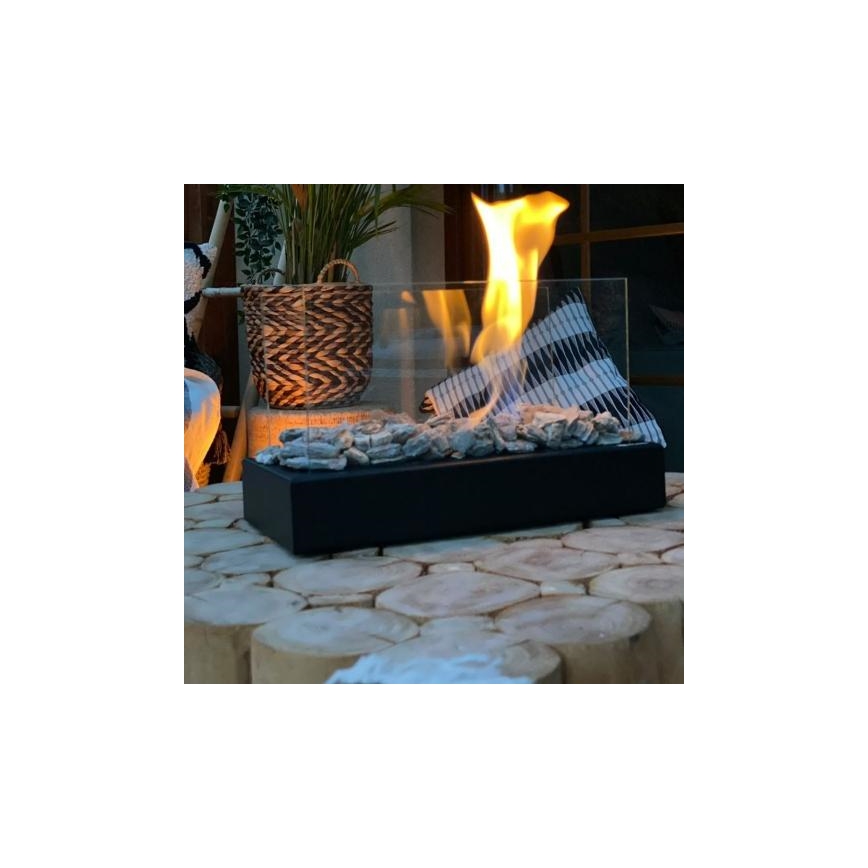 Kratki - BIO kamin 21,8x35,4 cm 1kW črna