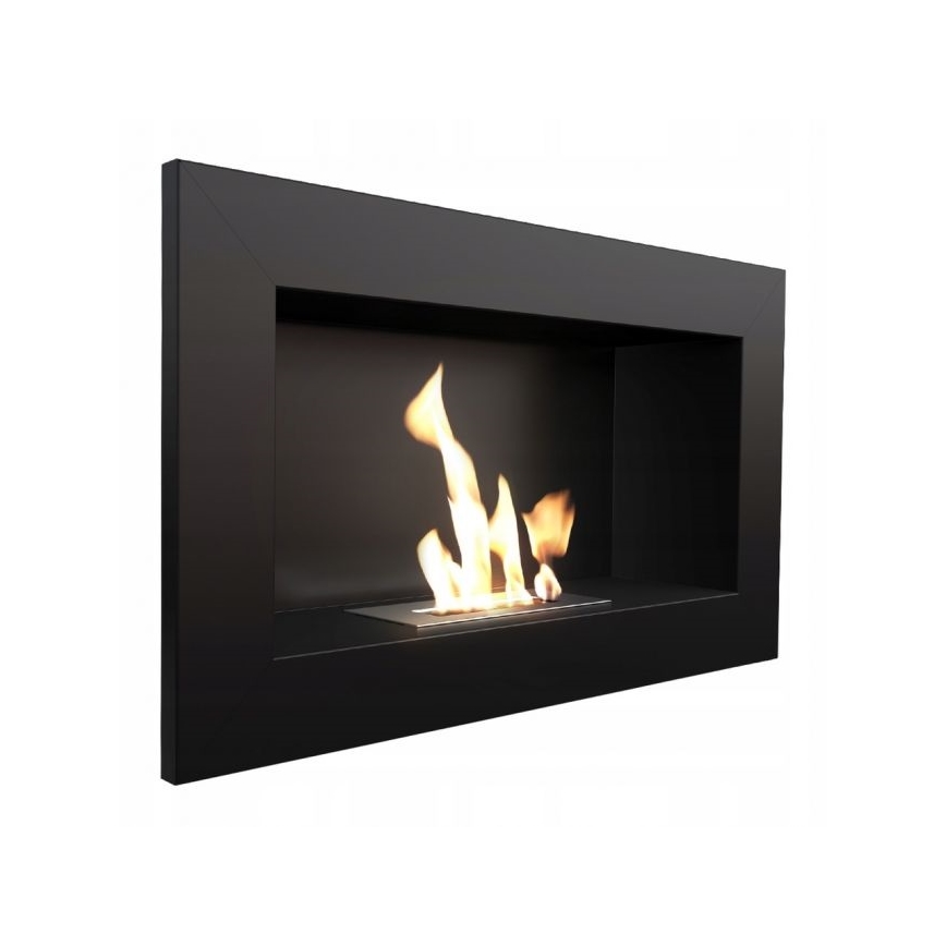 Kratki - Vgradni BIO kamin 37,4x64,8 cm 1kW črna