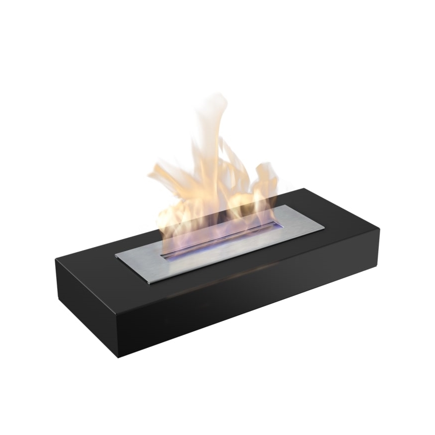 Kratki - BIO kamin 10x67 cm 3kW črna