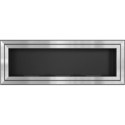 Kratki - Vgradni BIO kamin 65x180 cm 3x2,5kW sijajni krom
