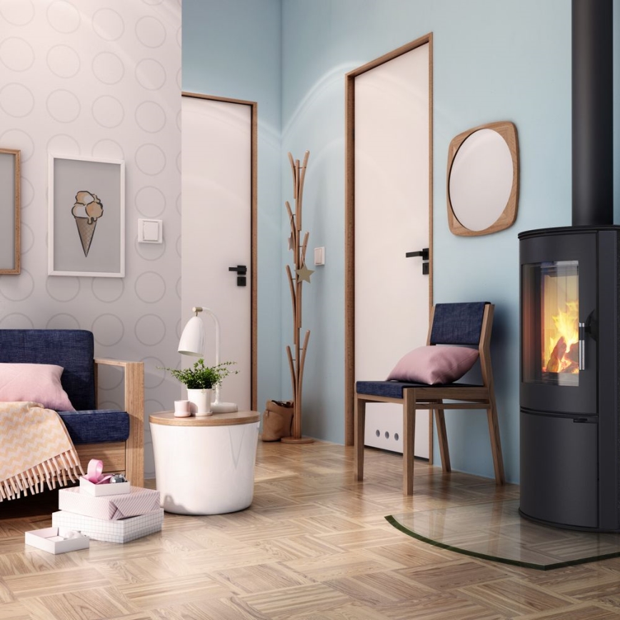 Kratki - Jekleni kamin 8kW 150mm