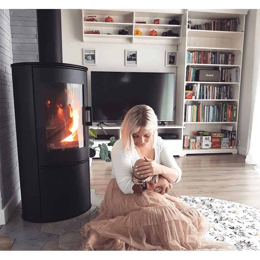 Kratki - Jekleni kamin 8kW 150mm