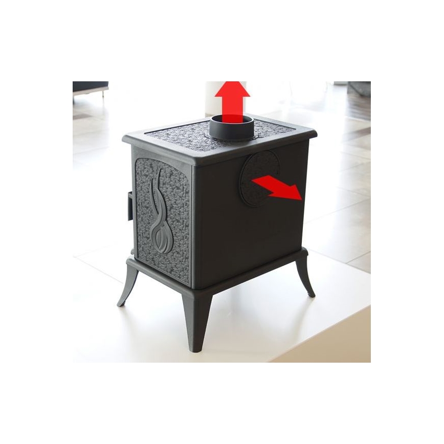 Kratki - Litoželezni kamin 5kW 130mm