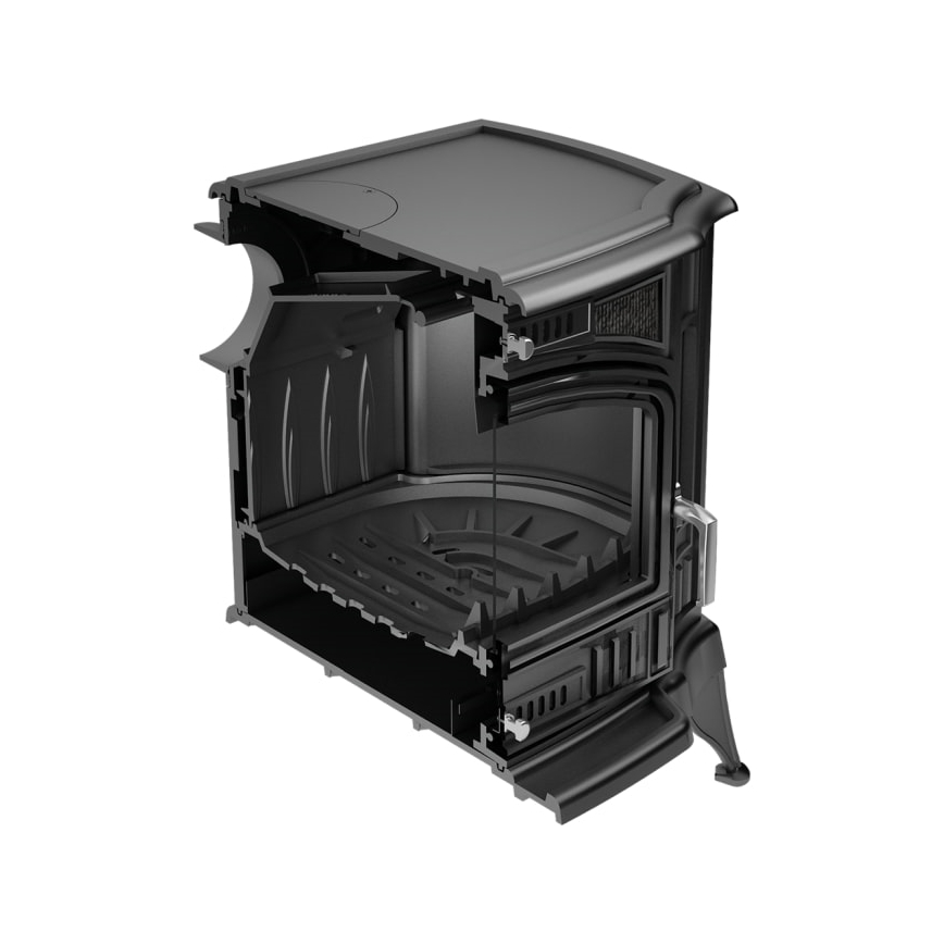 Kratki - Litoželezni kamin 10kW 150mm