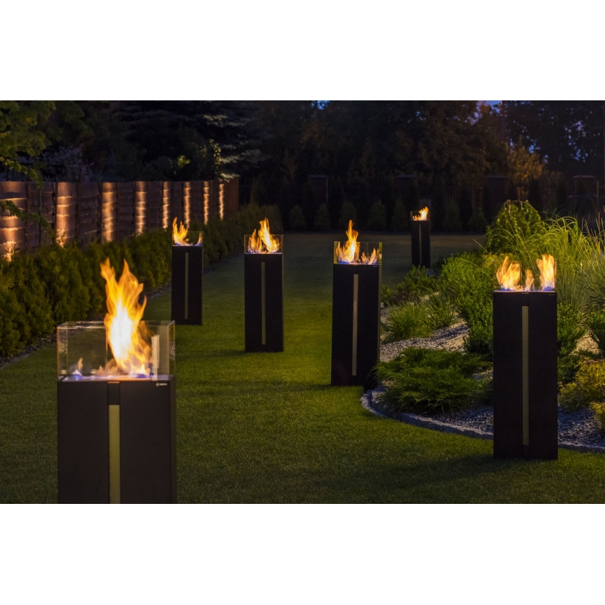 Kratki - BIO kamin 113,6x35,9 cm 2kW črna